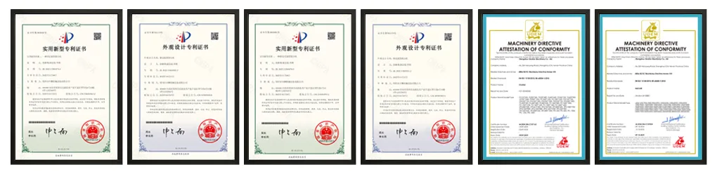 Sinolion Machinery CE ISO Certifications and Patents